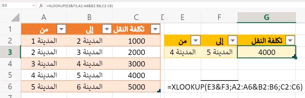 ما هي استخدامات دالة Xlookup