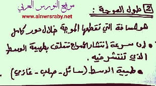 عرف مفهوم طول الموجة