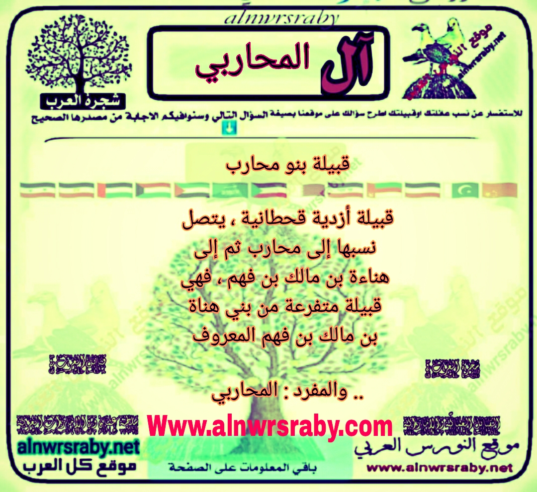 اصل المحاربي قبيلة في سلطنة عمان اصل-ونسب-قبيلة ( المحاربي بنو محارب  ) في سلطنة-عمان والإمارات-العربية قبيلة - المحاربي ويش يرجعون - ويكيبيديا